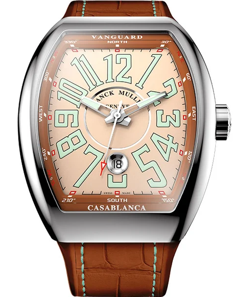 Best Franck Muller Vanguard Casablanca V 43 SC DT CASA AC SALMON Replica Watch